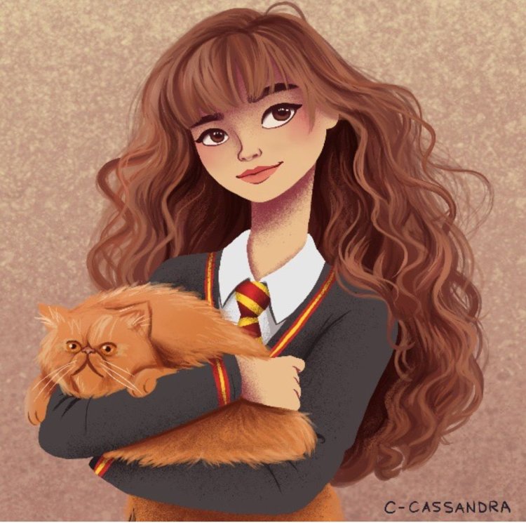 Hermione Granger Cat Art