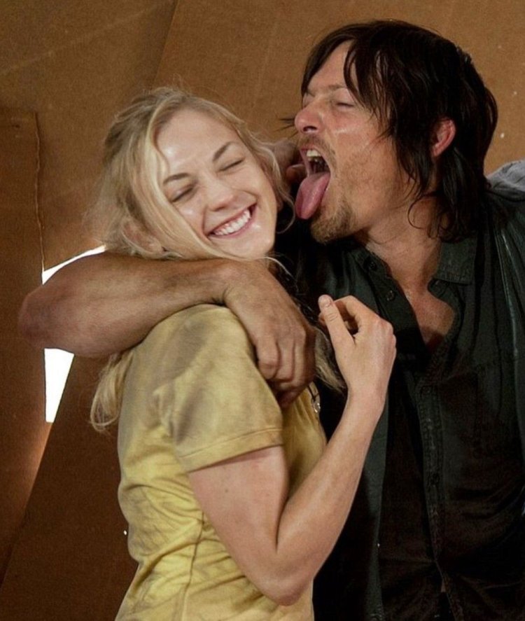 Norman Reedus Emily Kinney Walking Dead