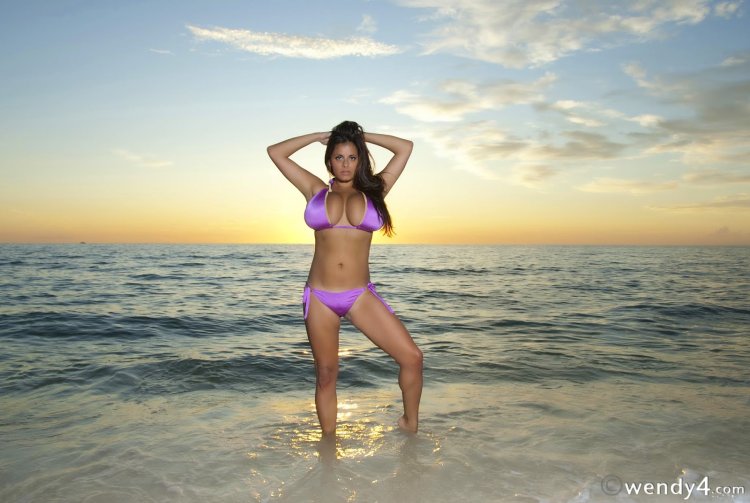 Wendy Jane Brown in a swimsuit