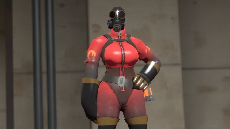 Team Fortress 2 Fempyro in underwear