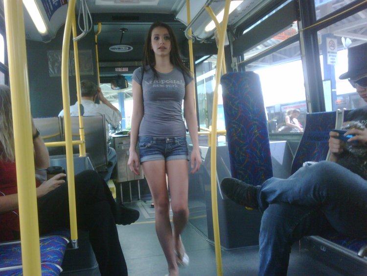 Flashing in public transport