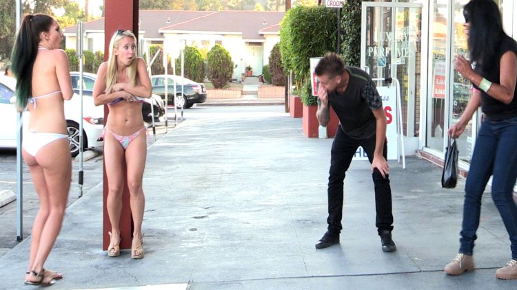 Separate girls on the street