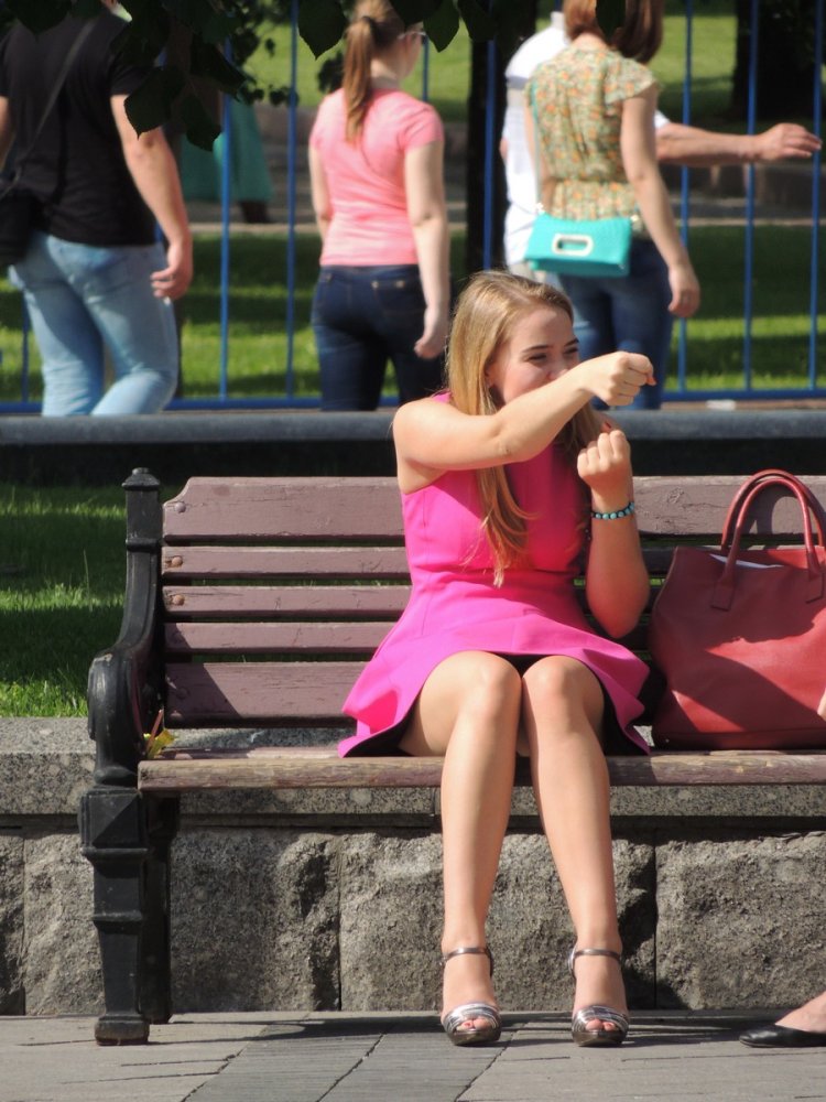 Women's public on the street
