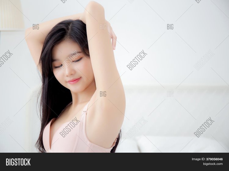 Black hair of the armpits of young Asian