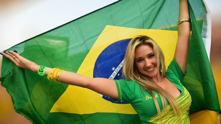 Brazilian national team fans at the 2014 World Cup