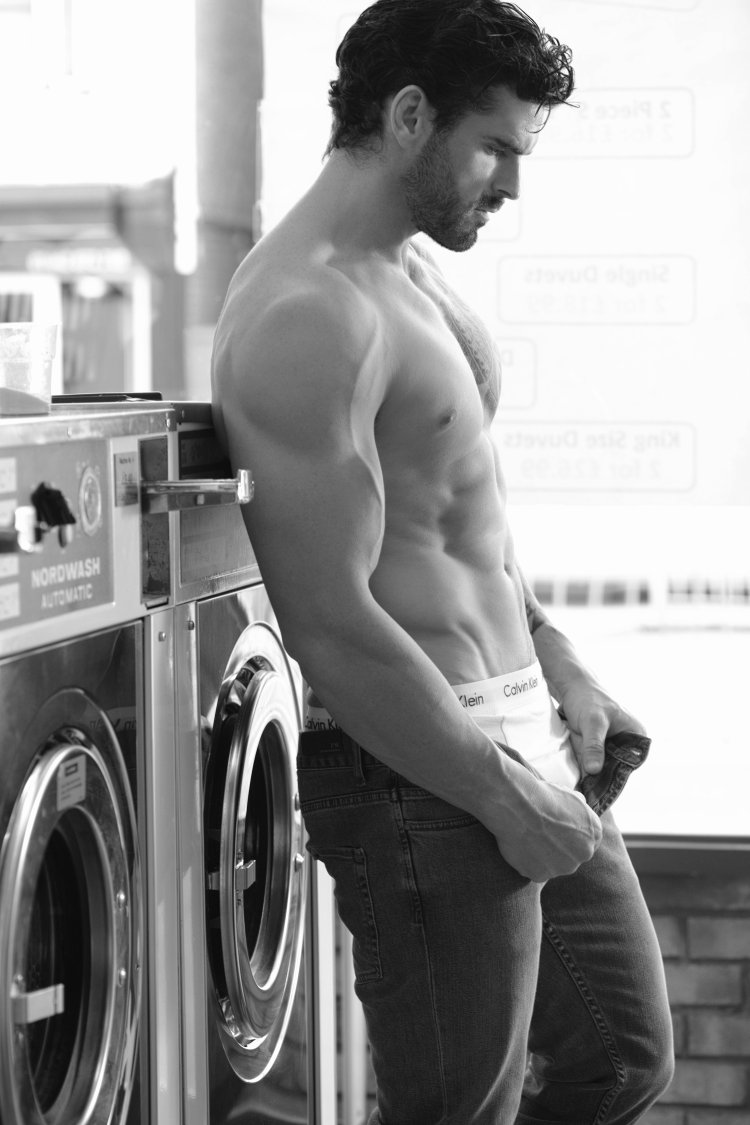 Nick Baitman torso in a towel