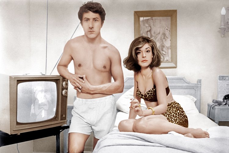 Ann Bankroft and Dustin Hoffman