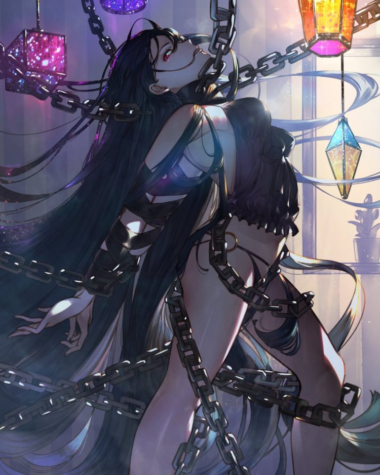 Anime girl in chains