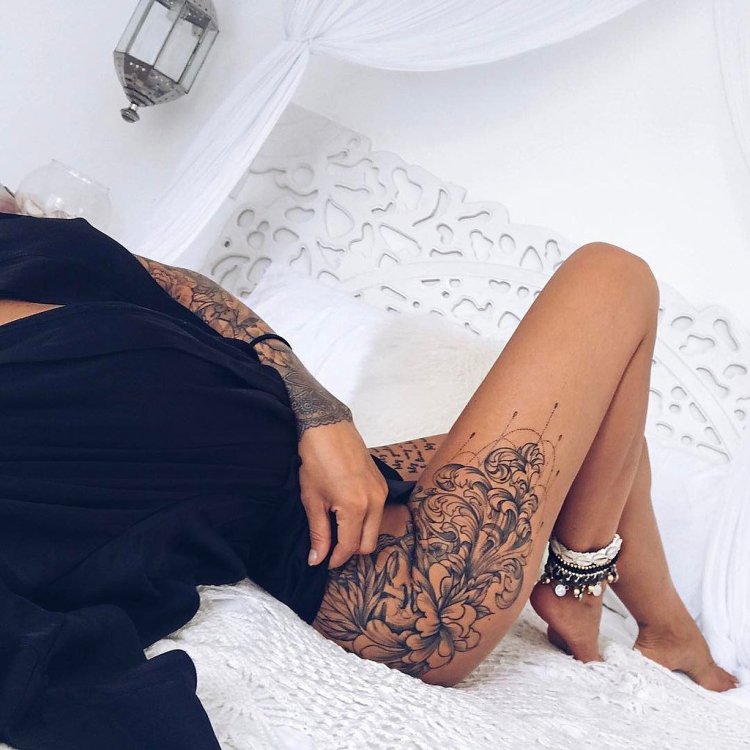 Foot tattoo for girls