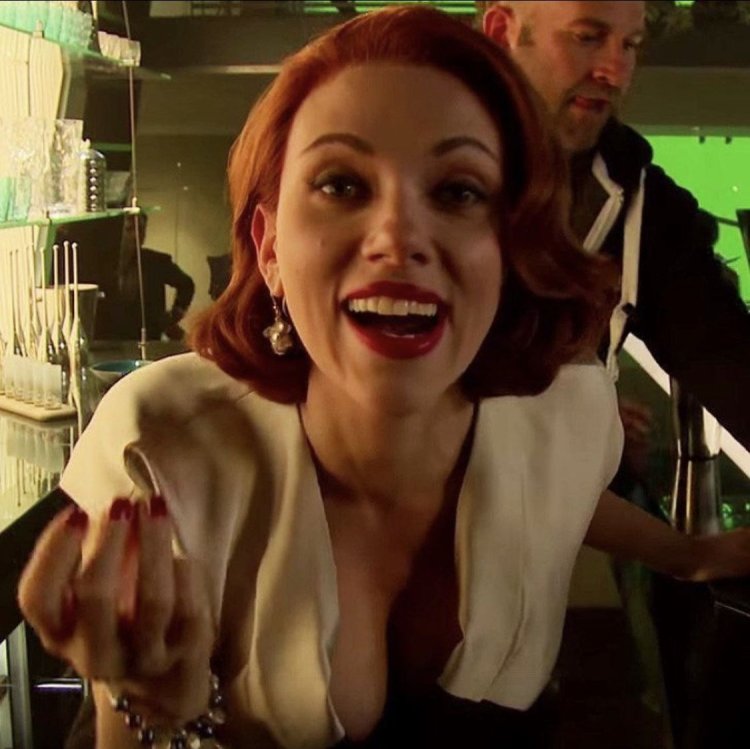 Scarlett Johansson in the bar