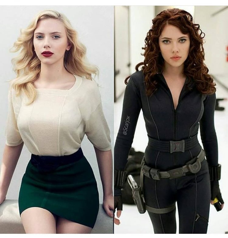 Scarlett Johansson in the role of black