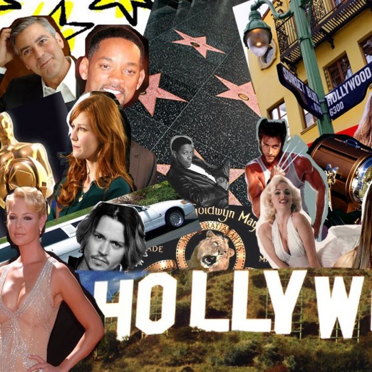 American celebrities collage