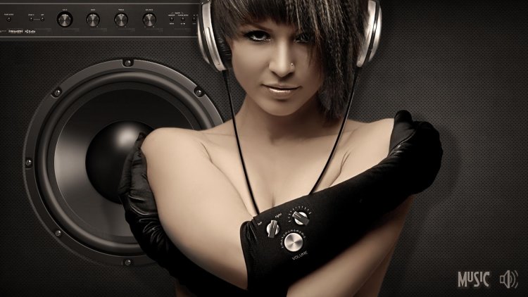 Girl in headphones