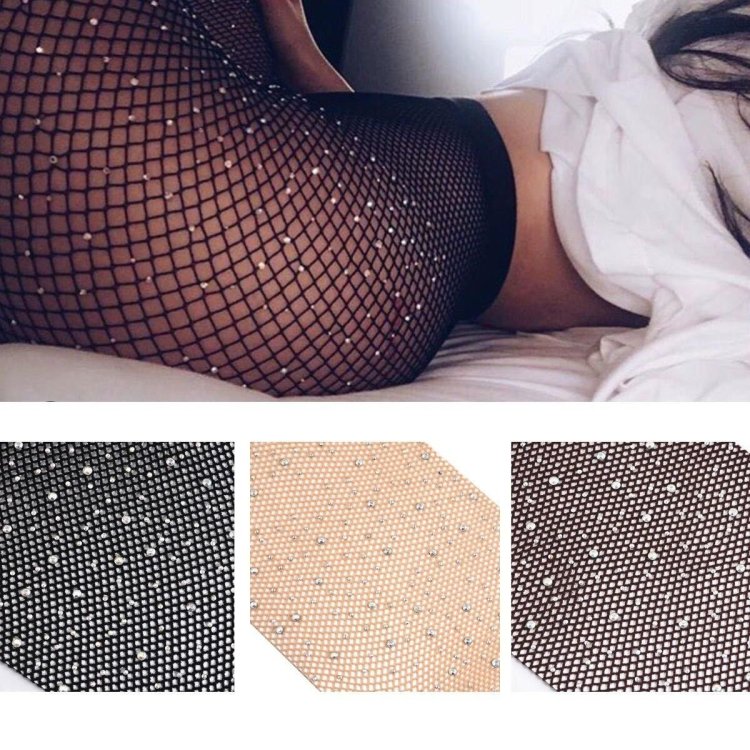 Tights in a grid with rhinestones Sanpellegrino 6202