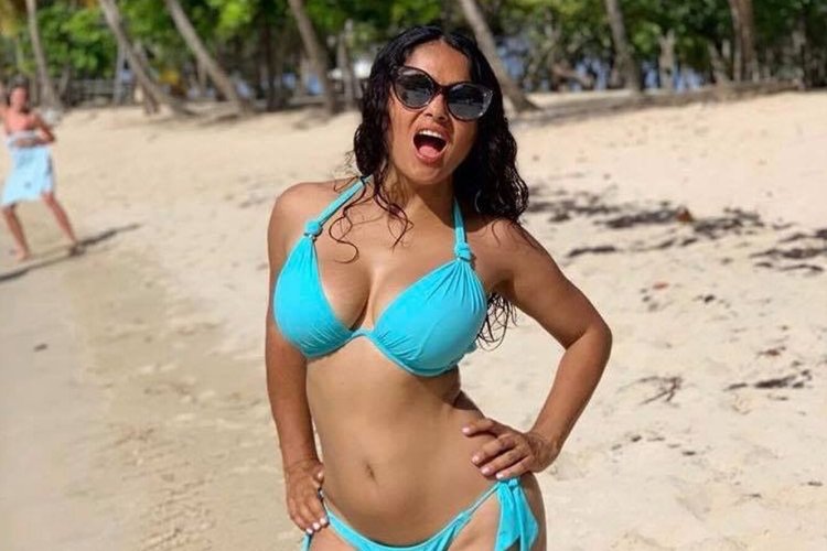 Salma Hayek in a swimsuit