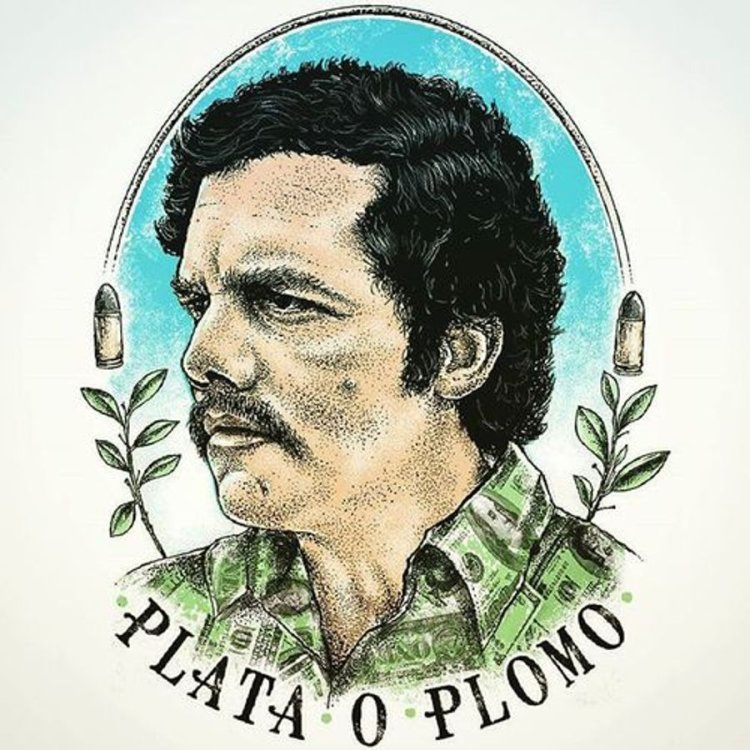 Pablo Escobar sketch tattoo