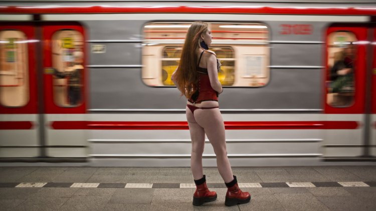 Beautiful girls without pants