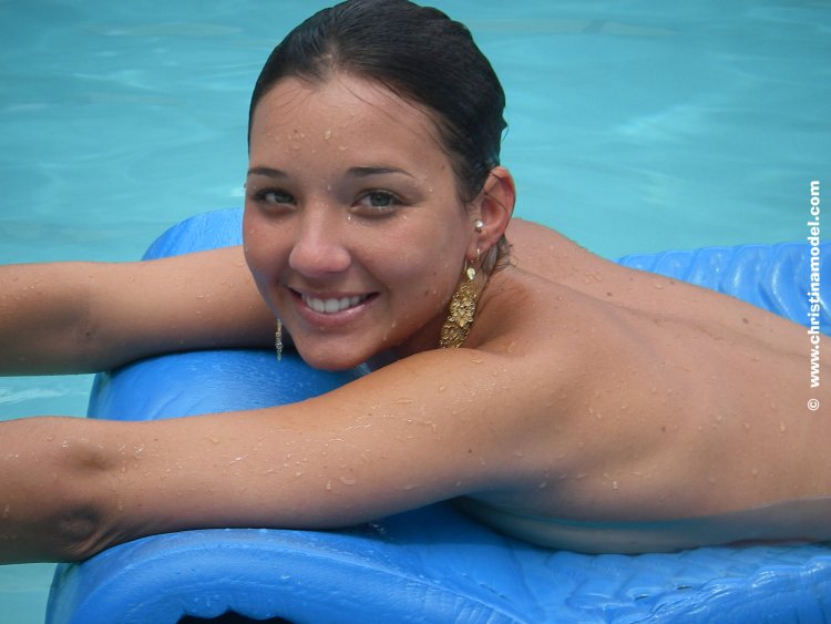 Christina Egorova in a swimsuit