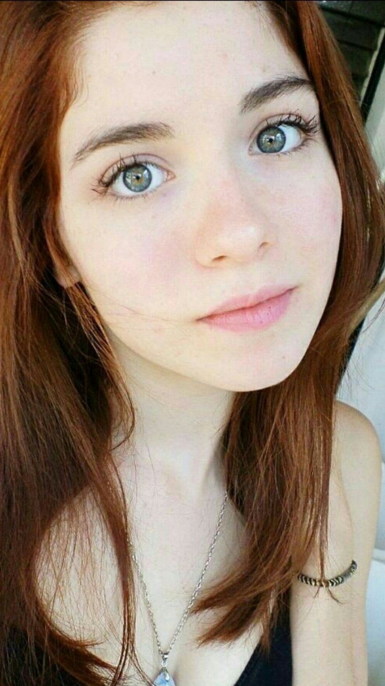 Natural beauty of red -haired girls