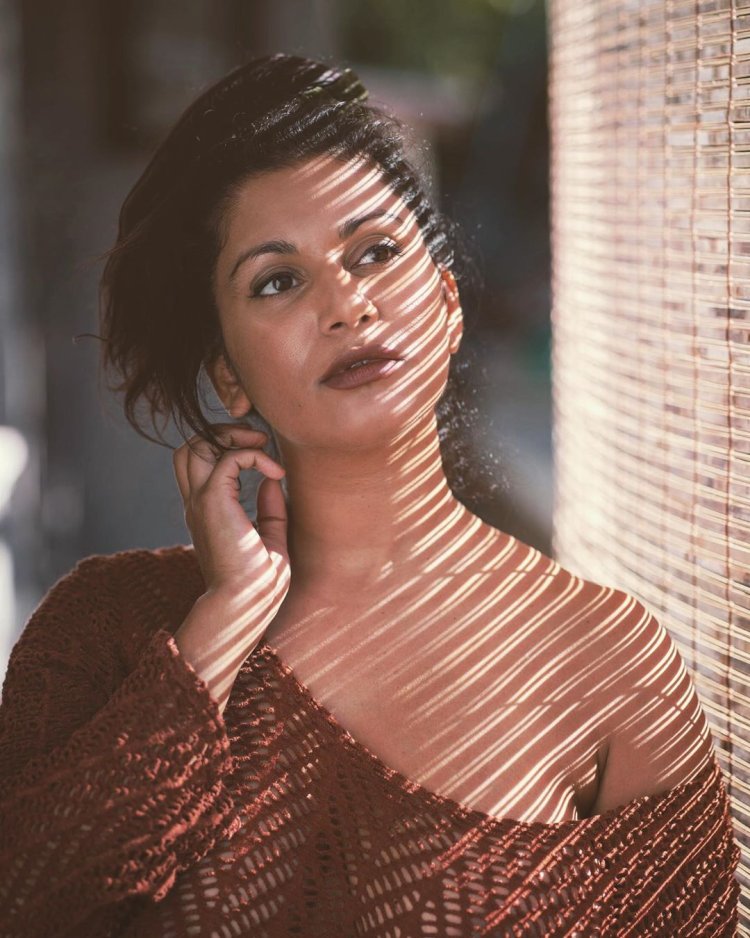 Devi Dakini in a swimsuit