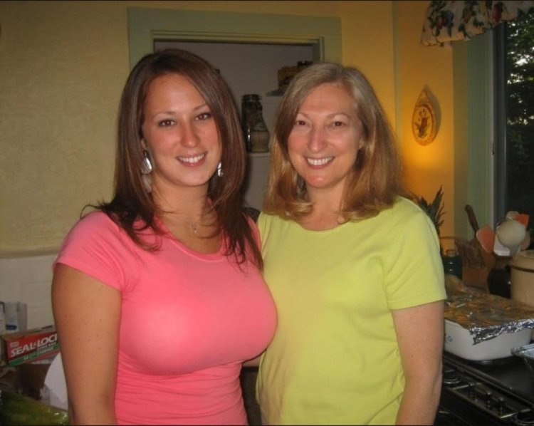 Big -breasted mom and daughter