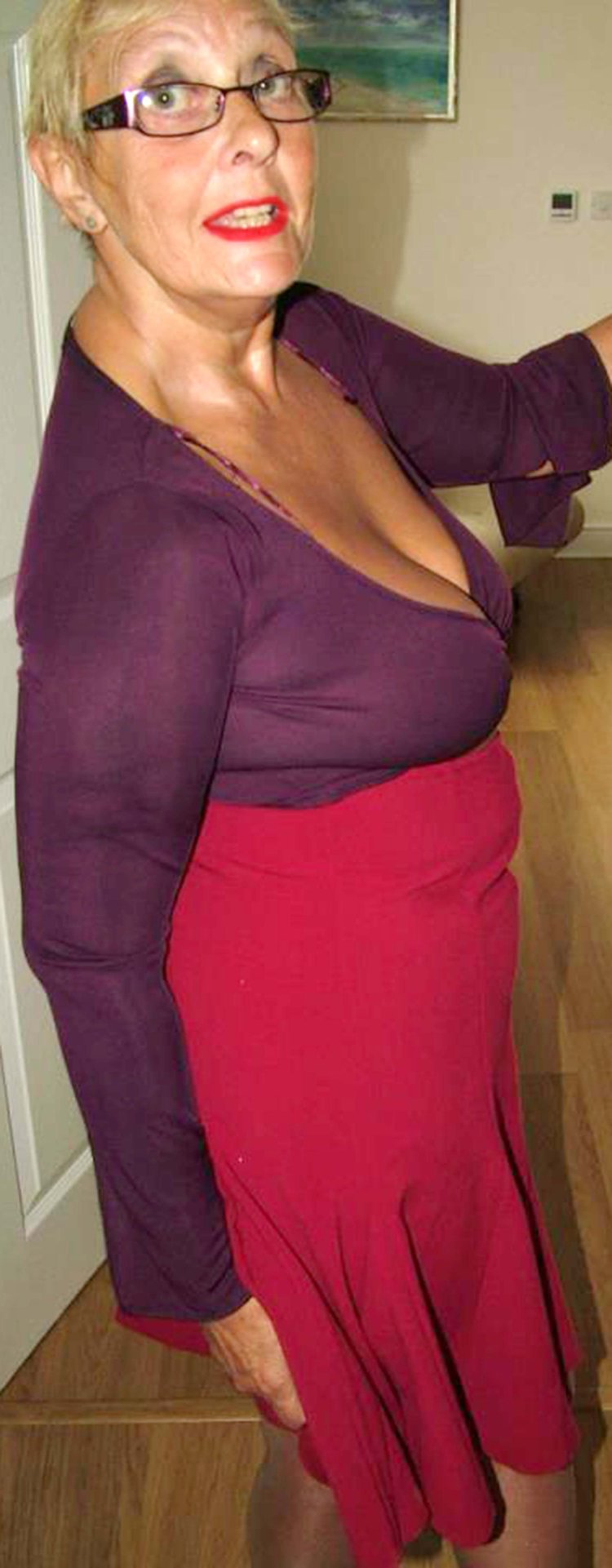 Granny with a neckline