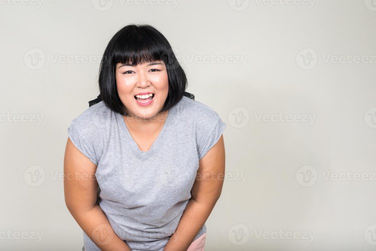 Fat Asian with a square