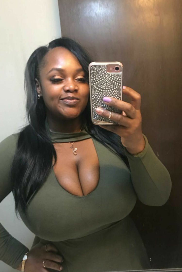 Ebony BBW in thongs and stockings