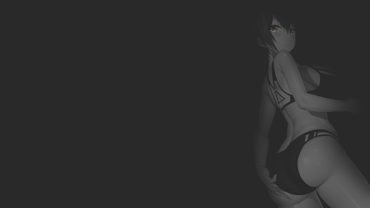 Anime minimalism dark girl