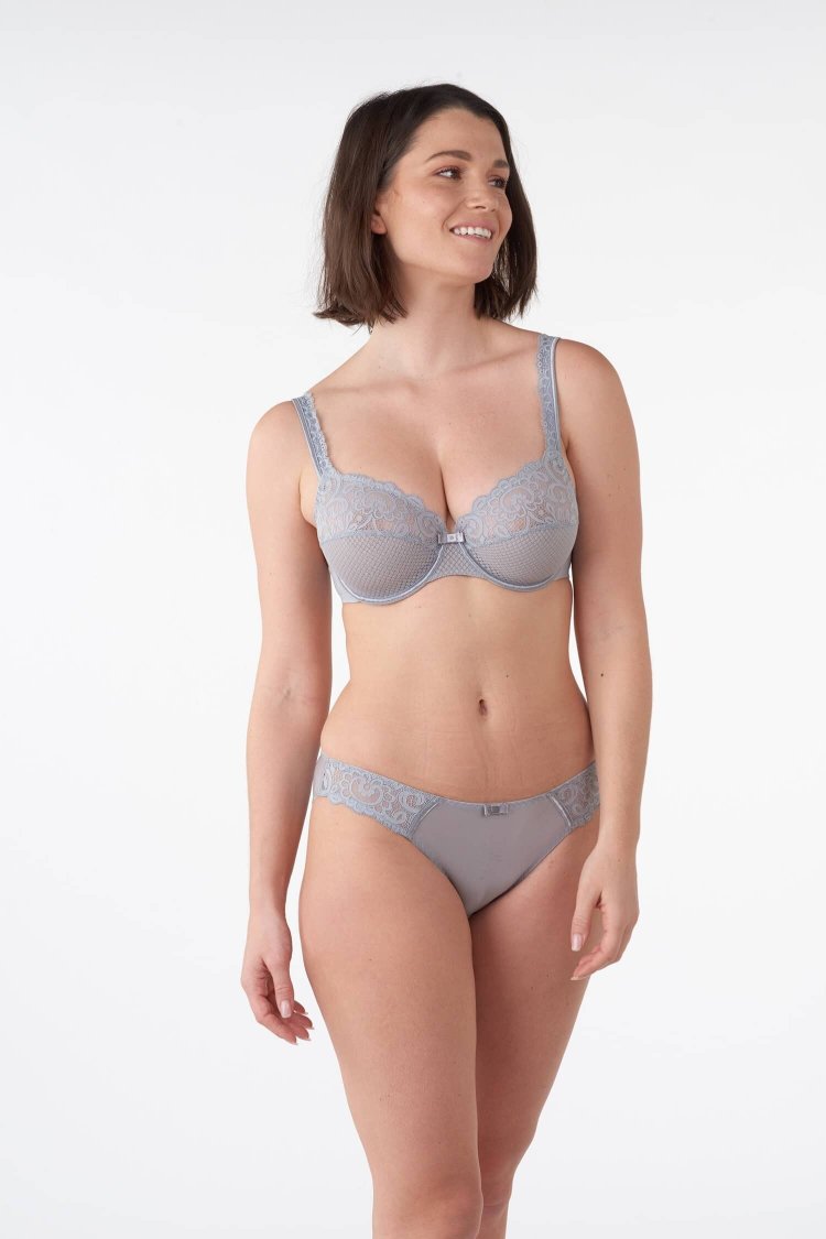 Sabrina Lapate in white underwear