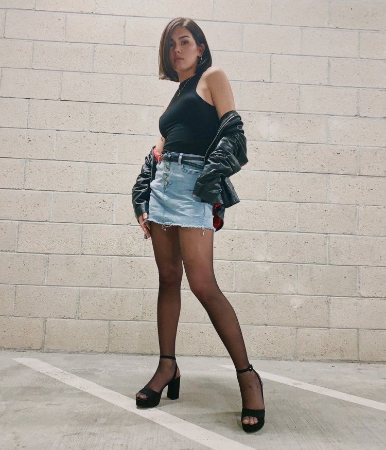 Daisy Taylor in a skirt