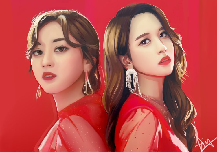 Twice Mina and Jihyo