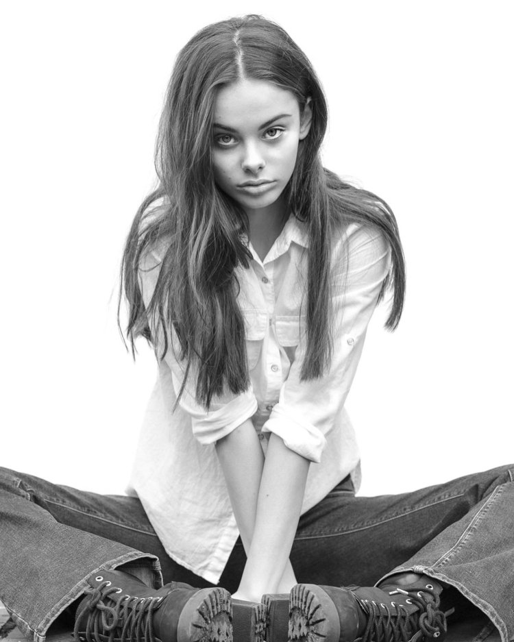 Meika Woollard with a tail