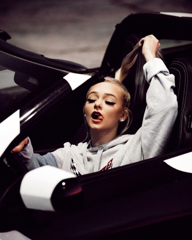 Zoe Laverne hits a dog