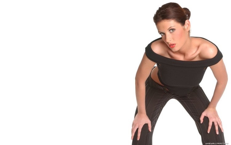 The girl leaned forward