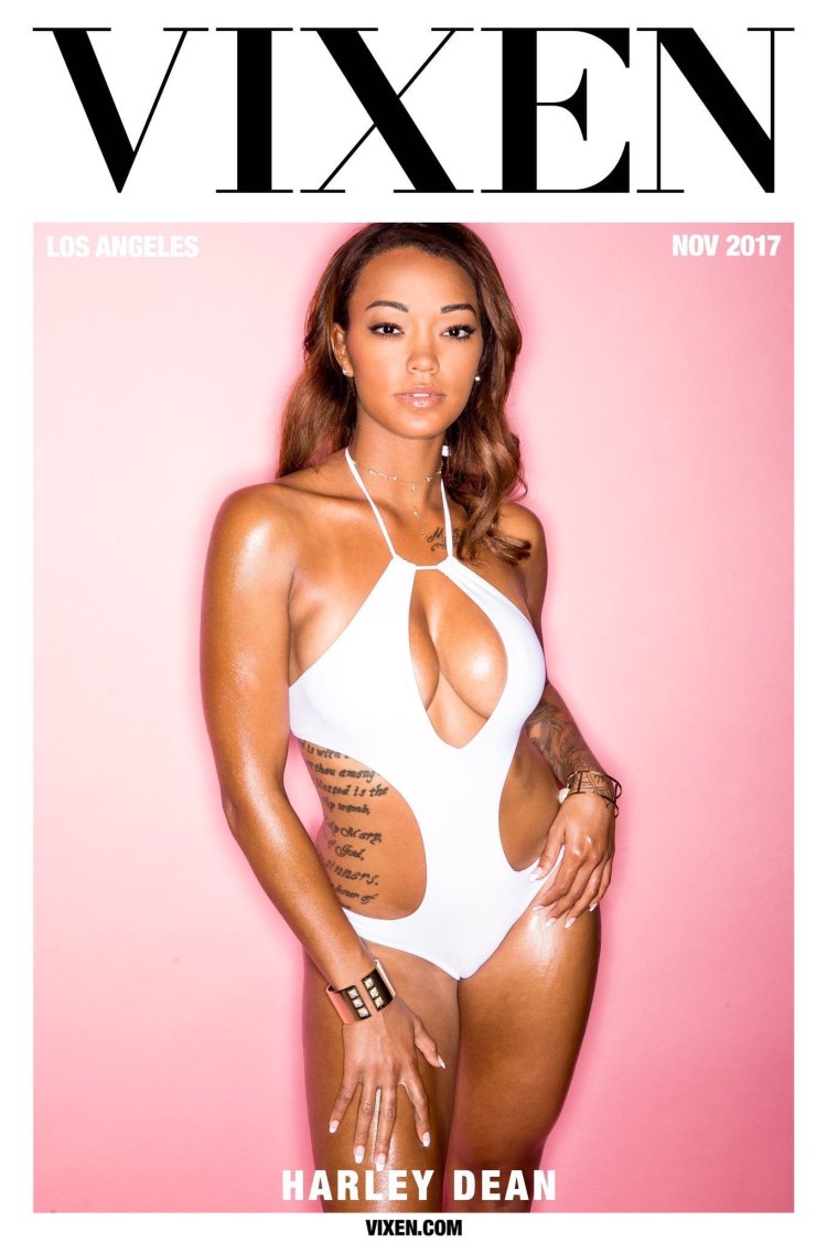 Harley Dean in black leather body