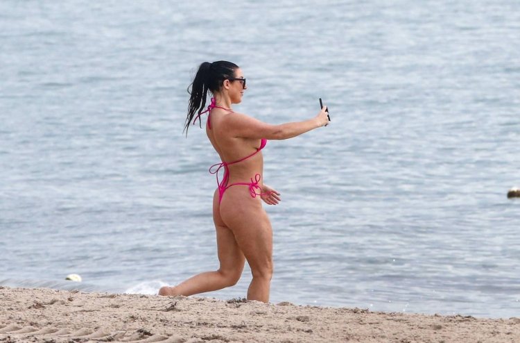 Sports girls bikini beach Miami