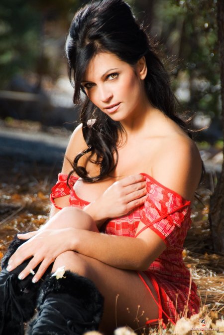 Busty beauties in the forest