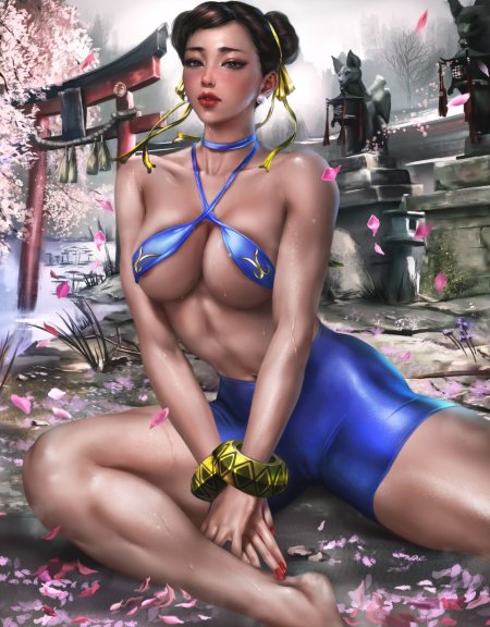 Naked Chun Lee from Street Feiter 6 (18+)