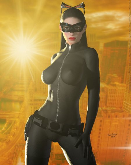 Erotic cosplay woman cat