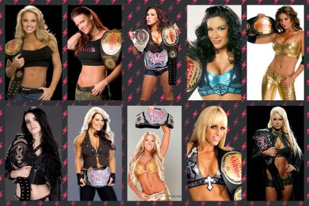 Lita and Trish Stratus in skirts