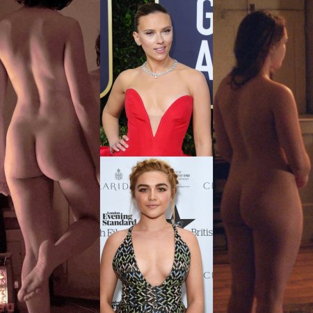 Naked Elizabeth Olsen and Scarlett Johansson
