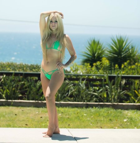 AVRIL LAVIGNE 2020 in a swimsuit