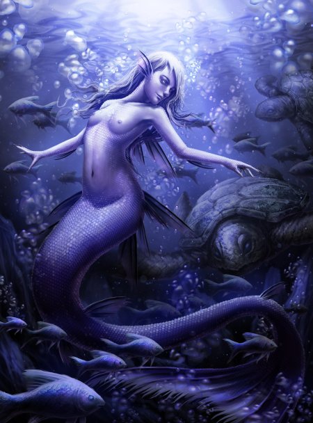 Naked mermaids of beauty