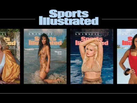 TV presenter in a swimsuit