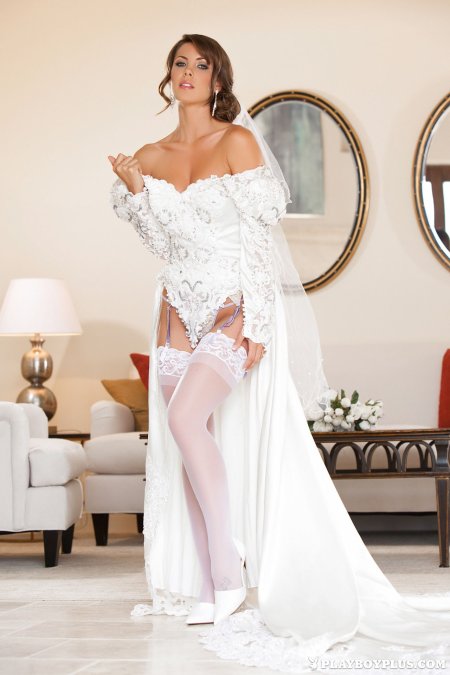 Girls in erotic wedding dresses