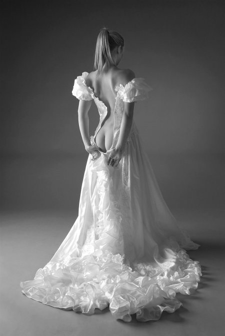 Girl in a wedding dress