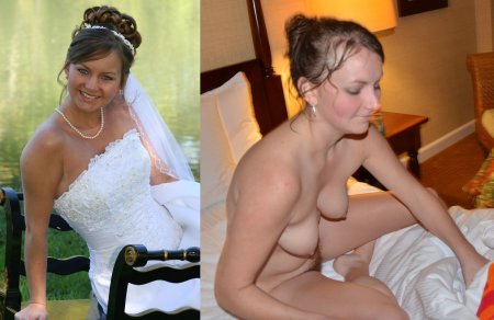 Private nude in a wedding dress
