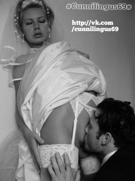 Kunnilingus brides in stockings