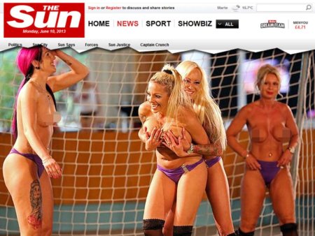 Women's football is naked